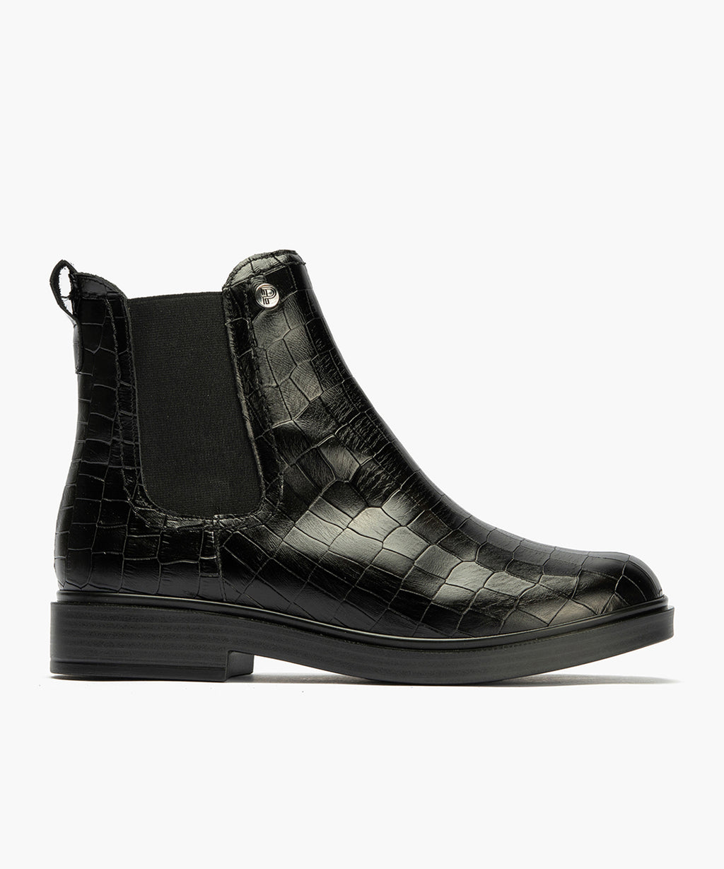 Botín Chelsey en Coco de mujer color negro