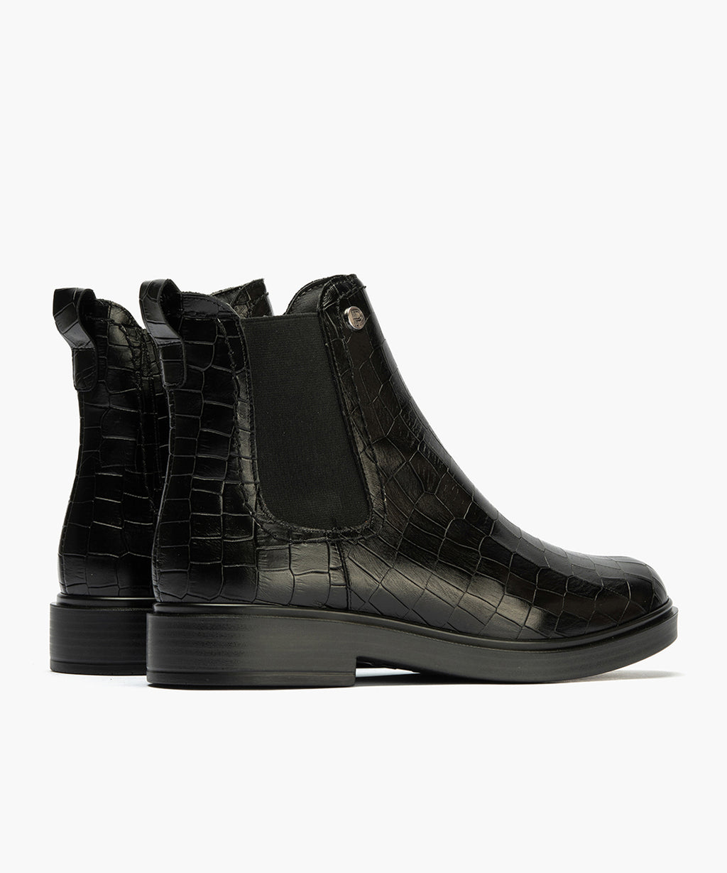 Botín Chelsey en Coco de mujer color negro
