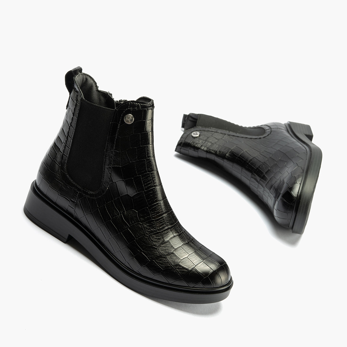 Botín Chelsey en Coco de mujer color negro