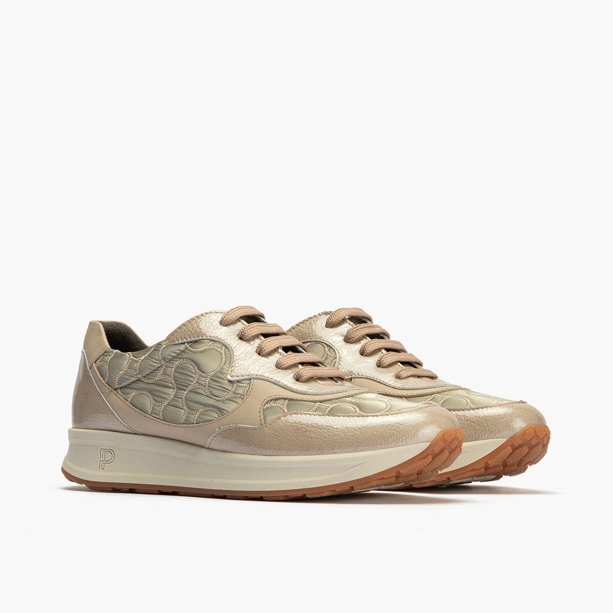 Deportivo Combinado con Nylon de mujer color piedra