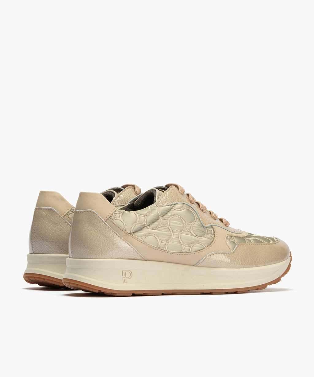 Deportivo Combinado con Nylon de mujer color piedra