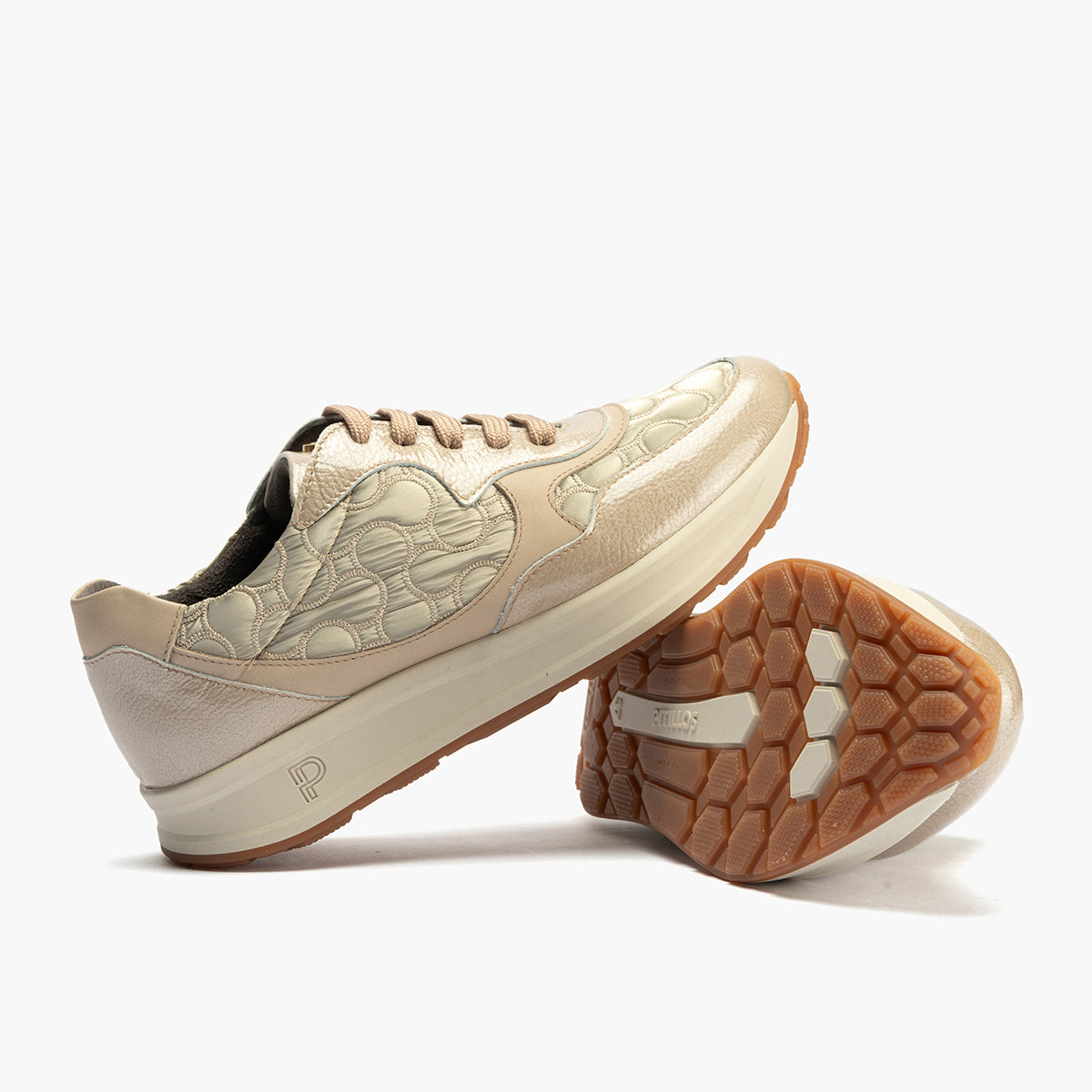 Deportivo Combinado con Nylon de mujer color piedra