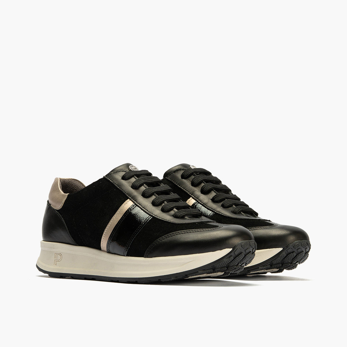Deportivo Combinado con Serraje de mujer color negro