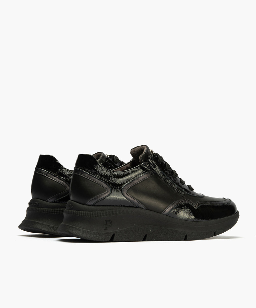 Deportivo de Cremallera Combinado con Laminado de mujer color negro
