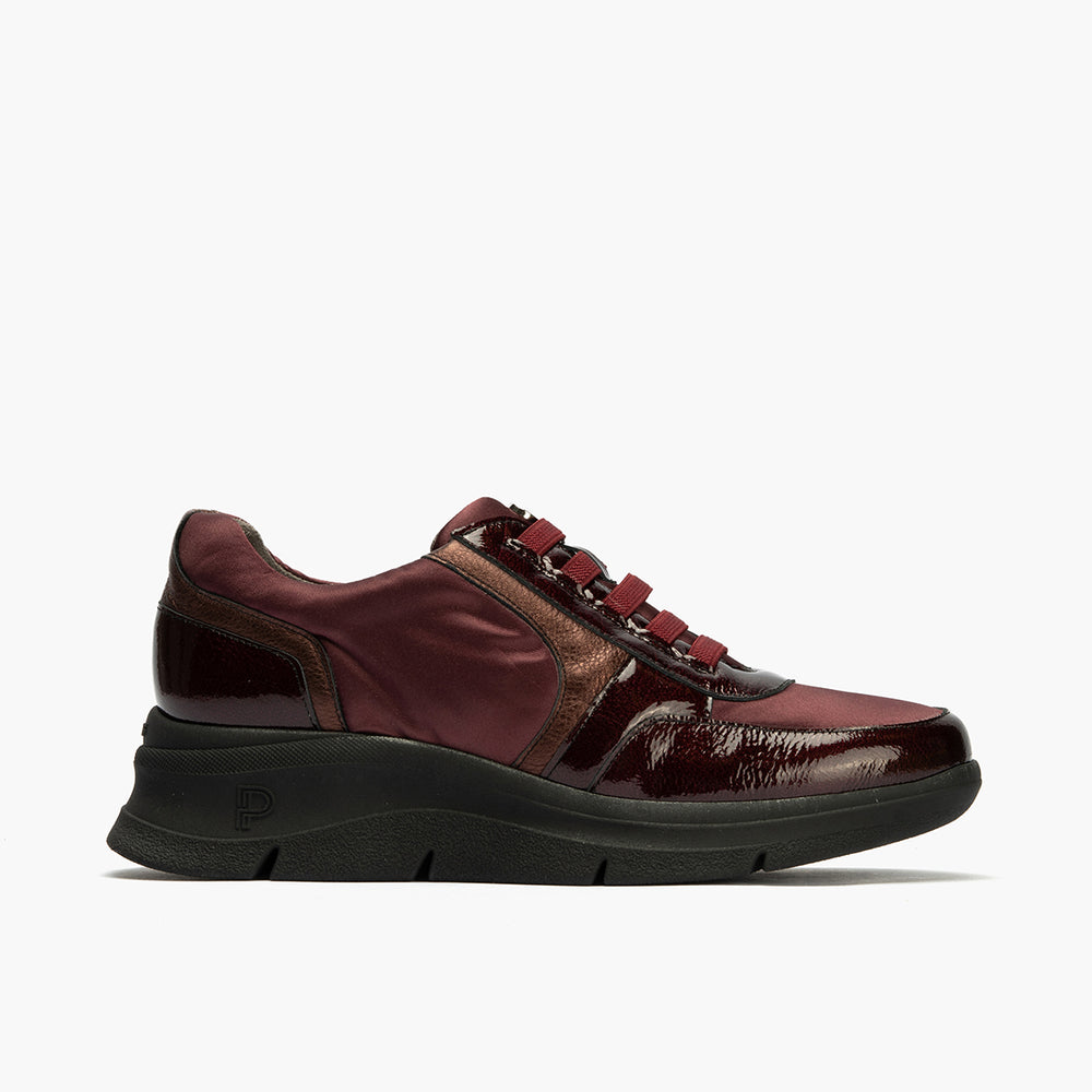 Deportivo con Nylon de mujer color burdeos