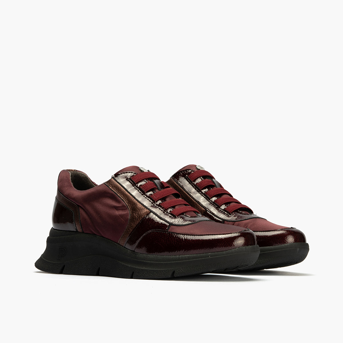 Deportivo con Nylon de mujer color burdeos
