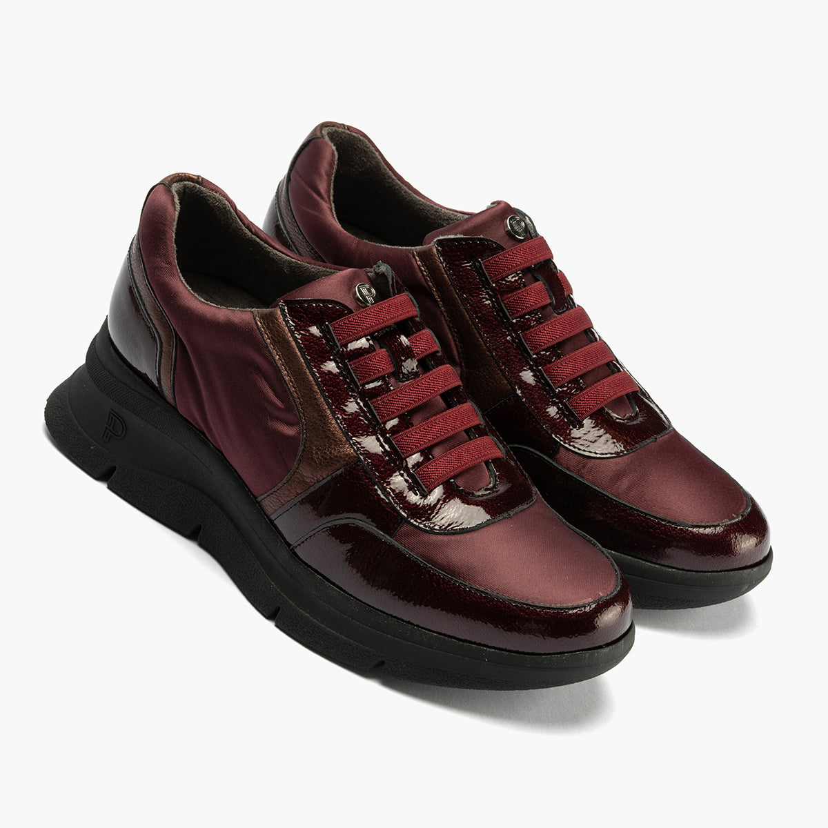 Deportivo con Nylon de mujer color burdeos