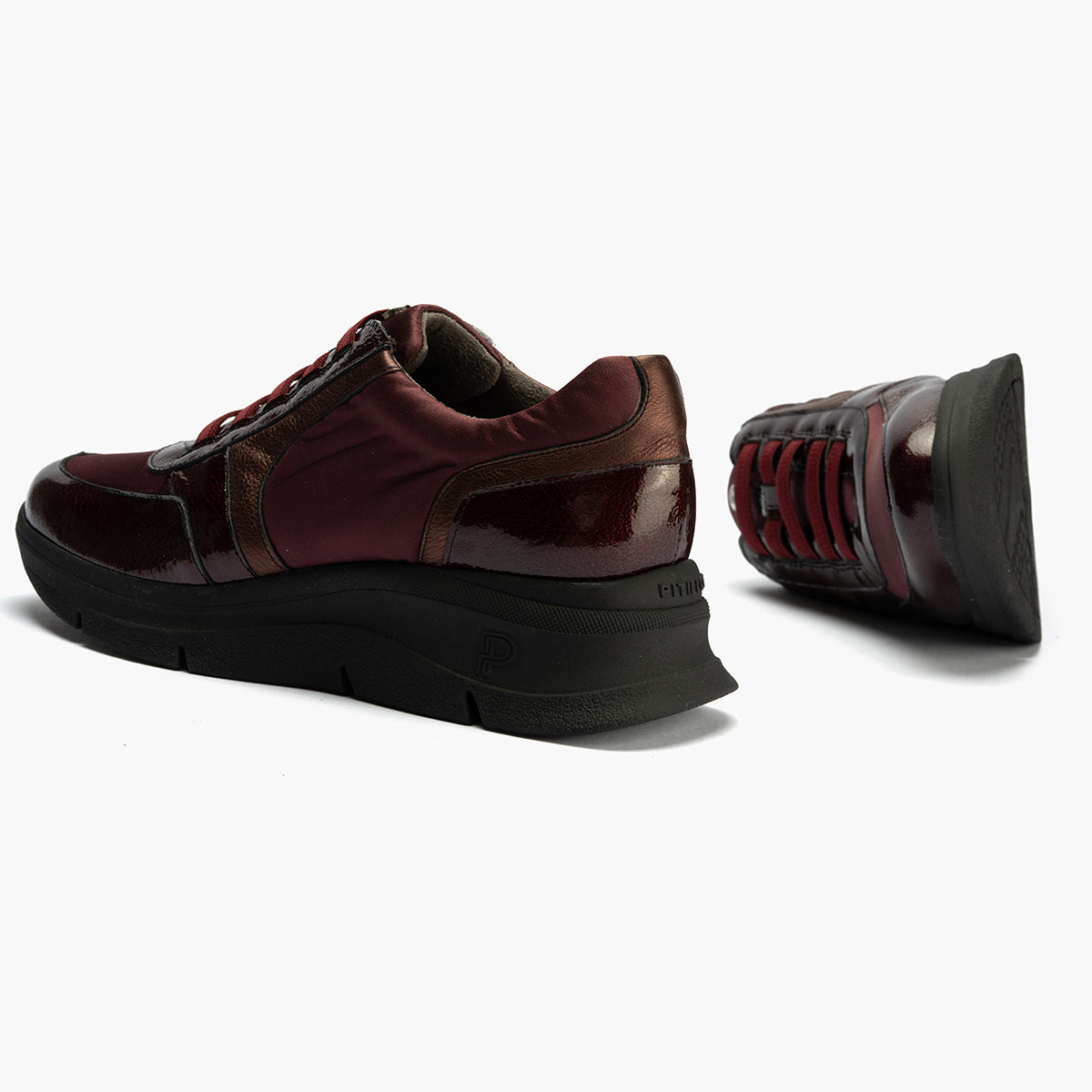 Deportivo con Nylon de mujer color burdeos