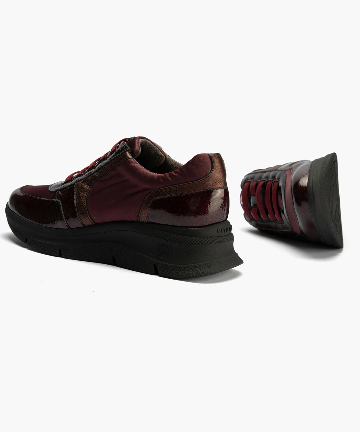 Deportivo con Nylon de mujer color burdeos