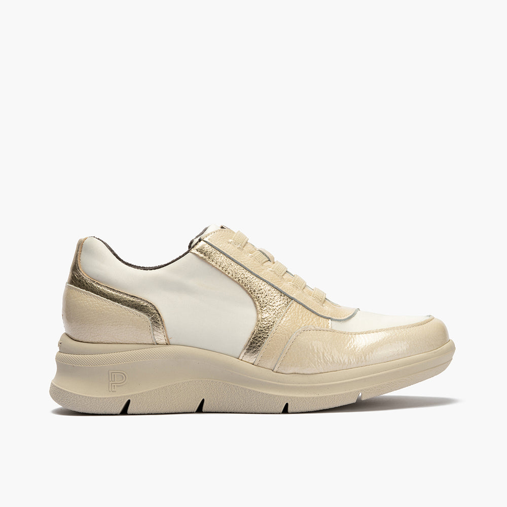 Deportivo con Nylon de mujer color crema