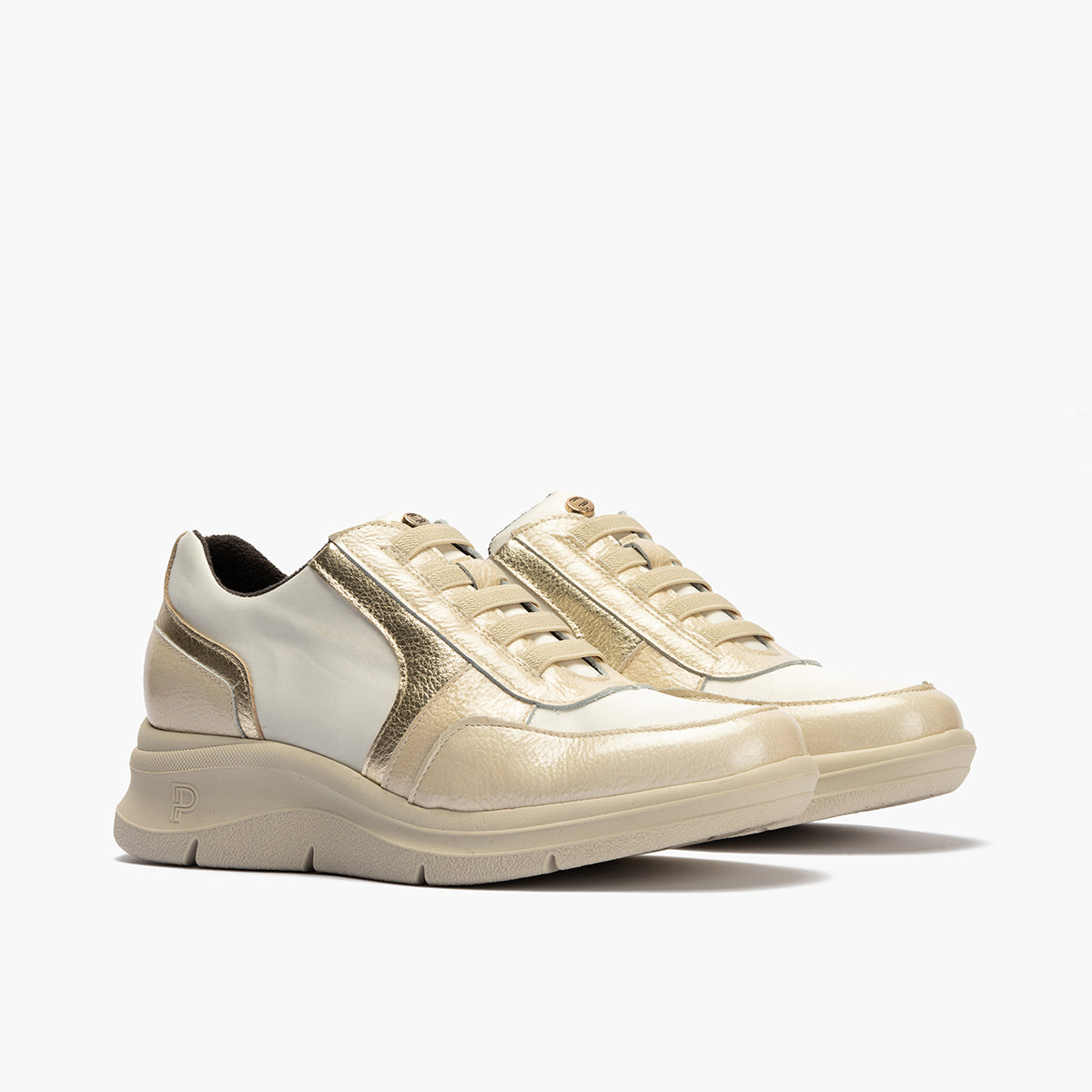 Deportivo con Nylon de mujer color crema