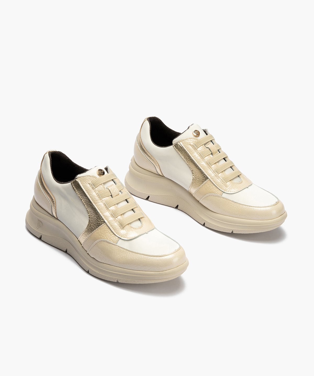 Deportivo con Nylon de mujer color crema