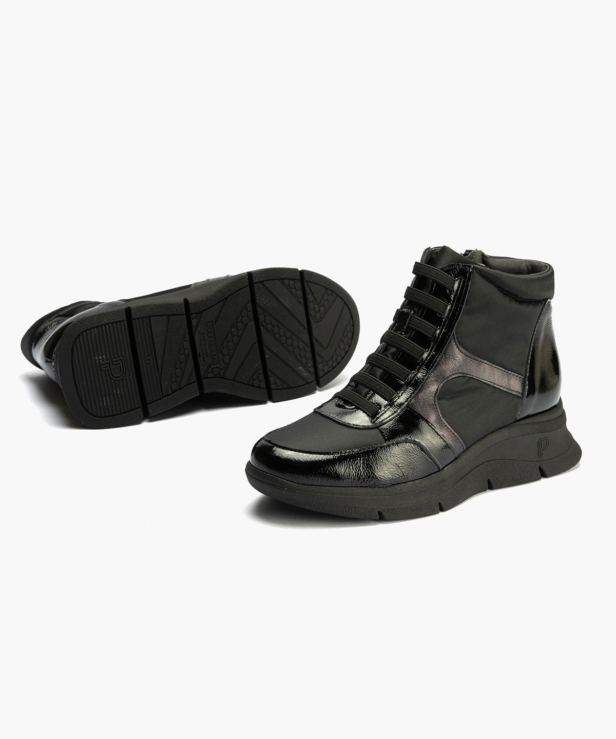 Botín con Nylon de mujer color negro