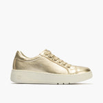 Basket en Laminado con cordones de mujer color oro