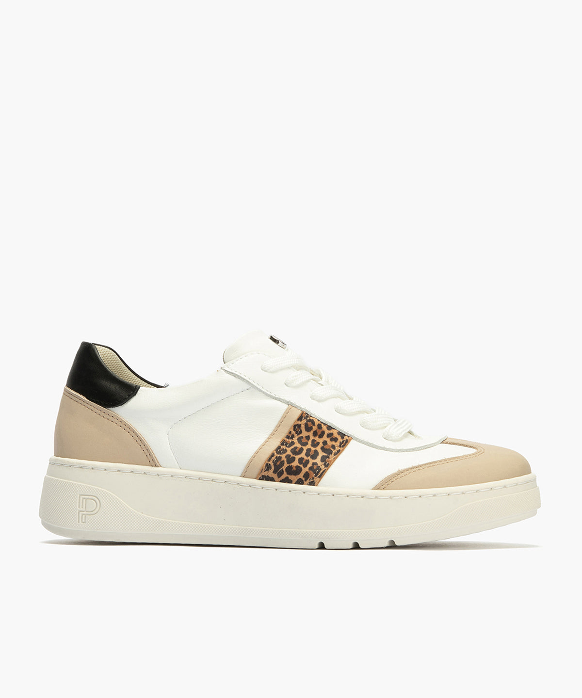 Basket Combinado con leopardo de mujer color blanco
