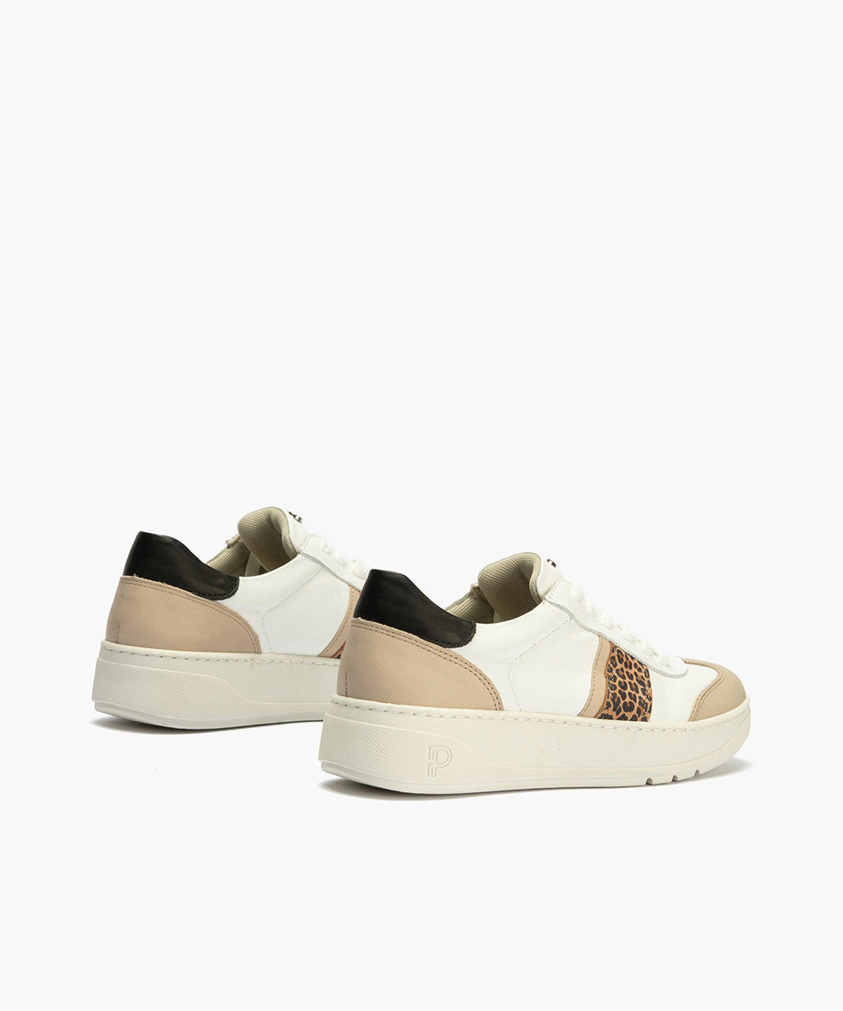 Basket Combinado con leopardo de mujer color blanco