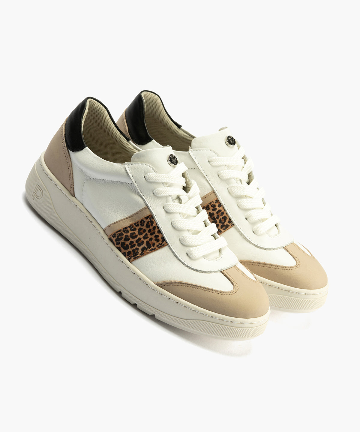 Basket Combinado con leopardo de mujer color blanco
