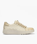 Basket en charol con nylon de mujer color crema