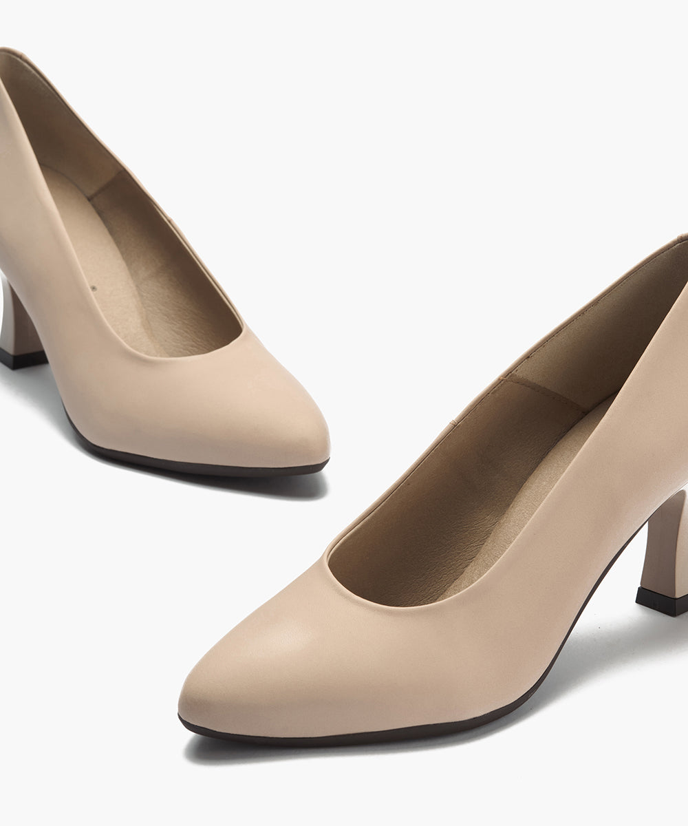 Zapato de Salón Tacón Alto Piel Piedra
