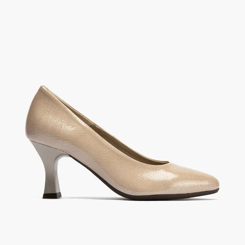 Zapato de Salón Mujer Stiletto Piedra de Tacón Alto en Piel Charol