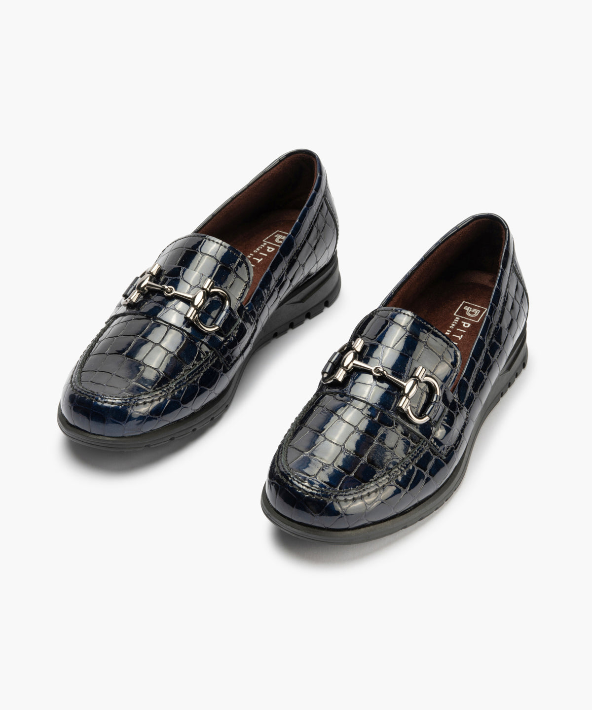 Mocasín en Coco con adorno de mujer color marino