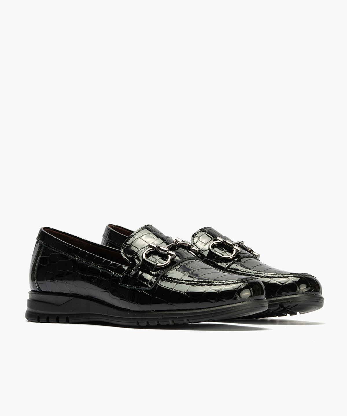 Mocasín en Coco con adorno de mujer color negro