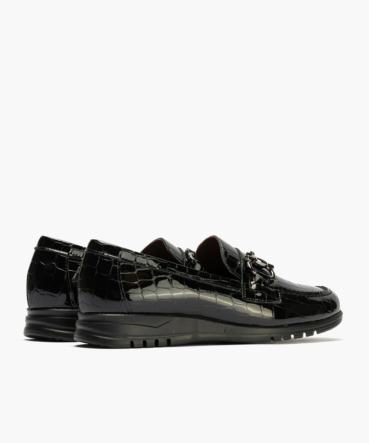 Mocasín en Coco con adorno de mujer color negro