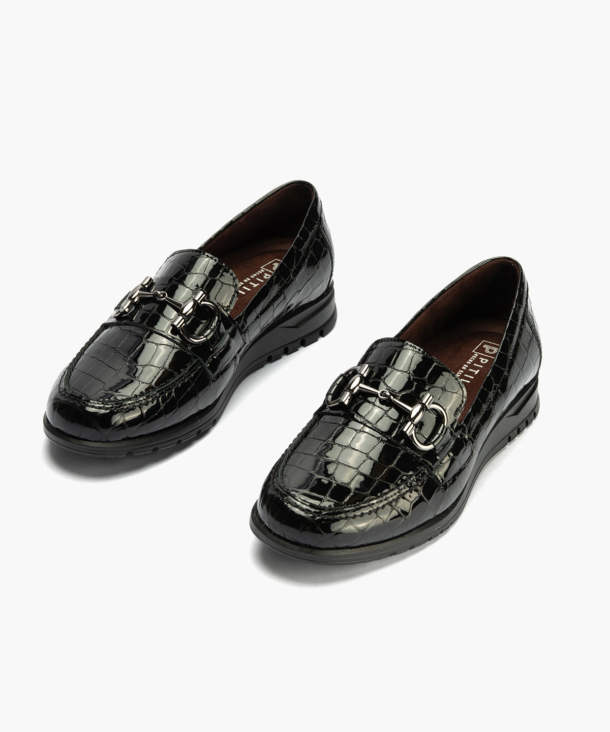 Mocasín en Coco con adorno de mujer color negro