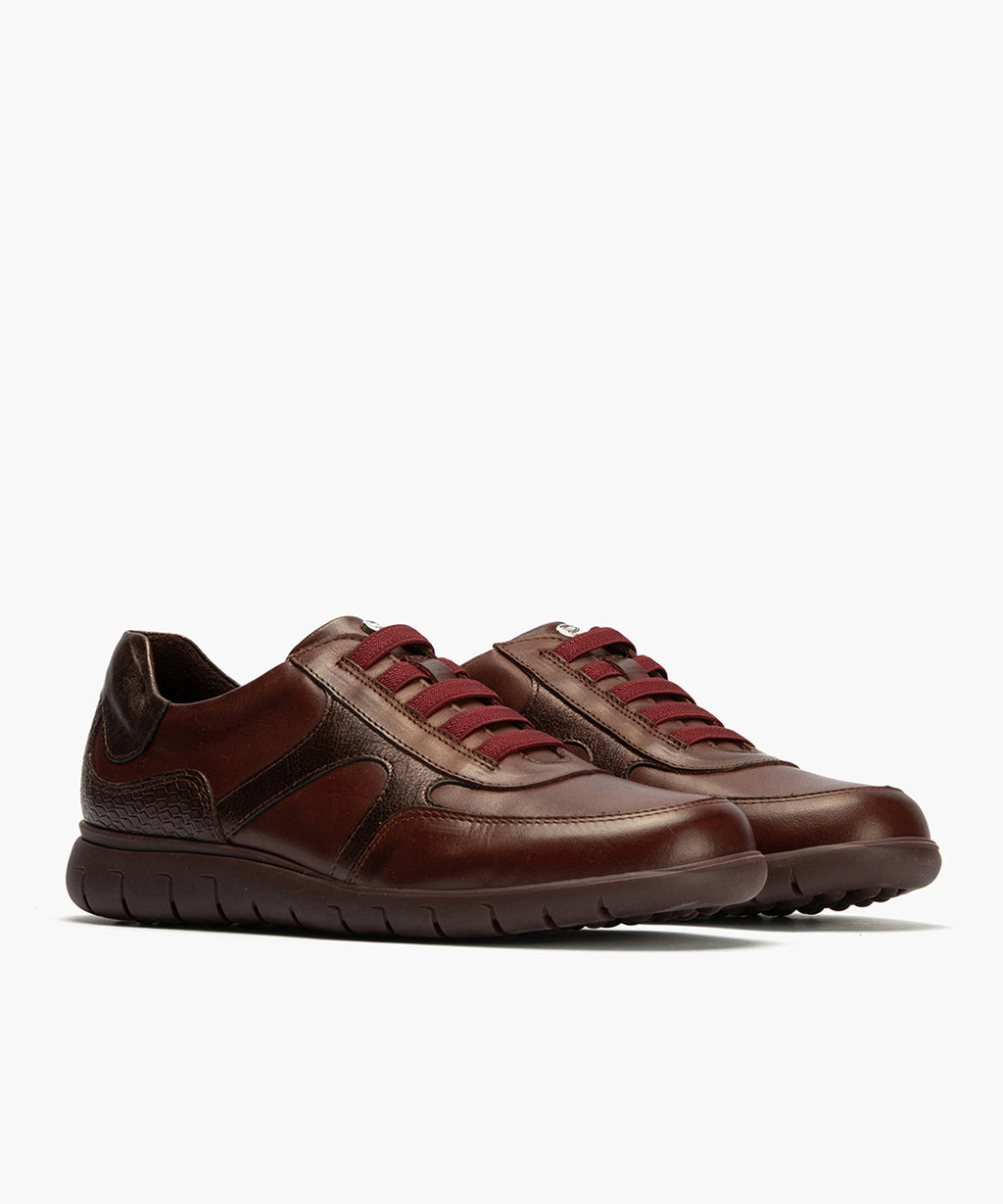Deportivo de Elásticos de mujer color burdeos