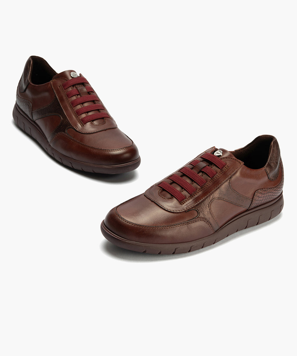Deportivo de Elásticos de mujer color burdeos