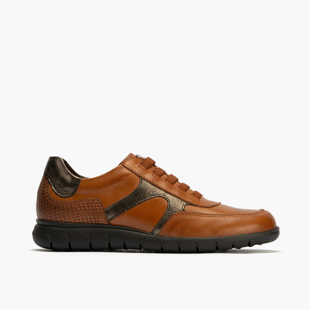 Deportivo de Elásticos de mujer color cuero