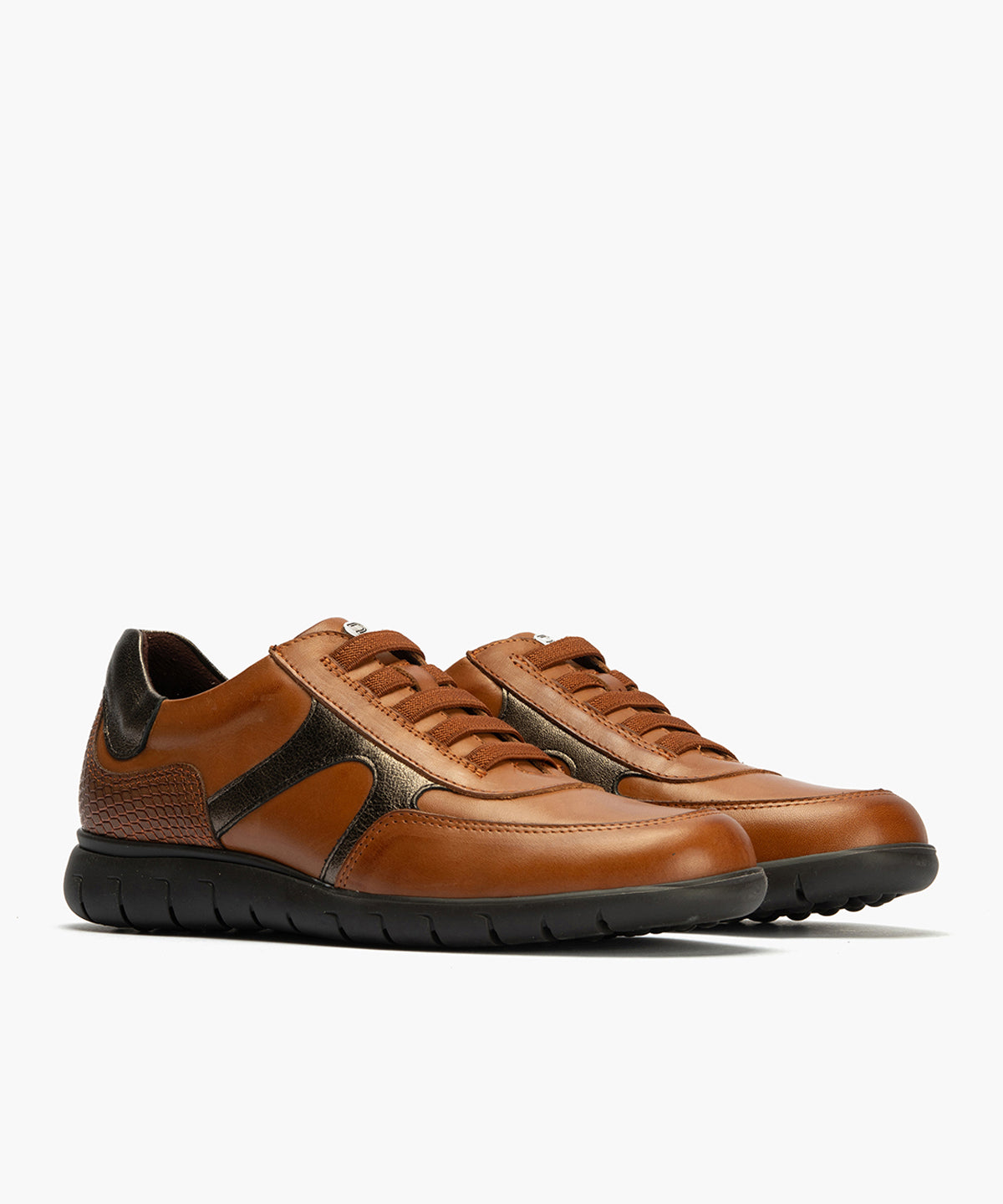 Deportivo de Elásticos de mujer color cuero