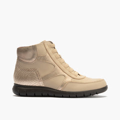 Botín con Elásticos de mujer color piedra