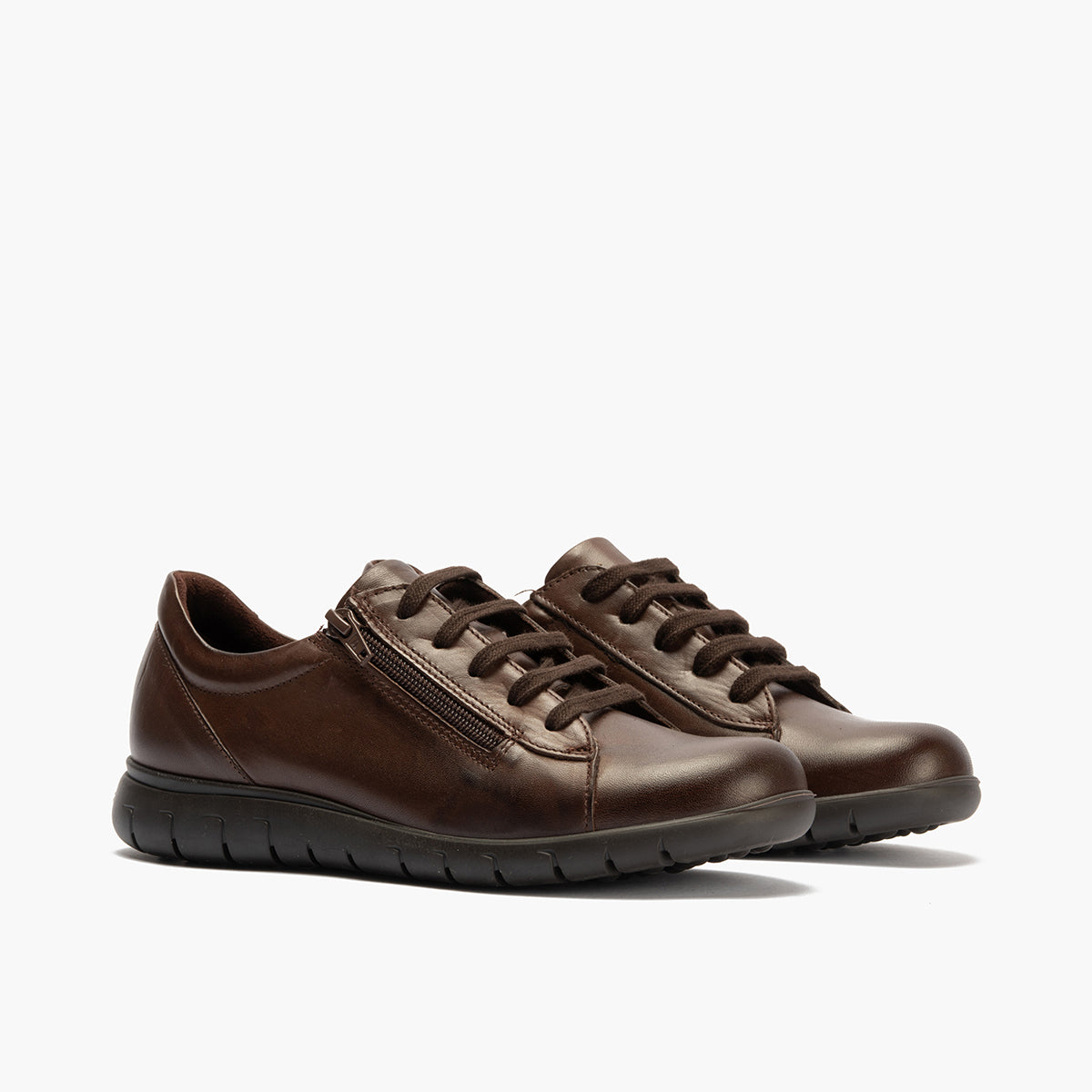 Deportivo con Cremallera de mujer color marron