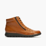 Botín con Cremallera de mujer color cuero