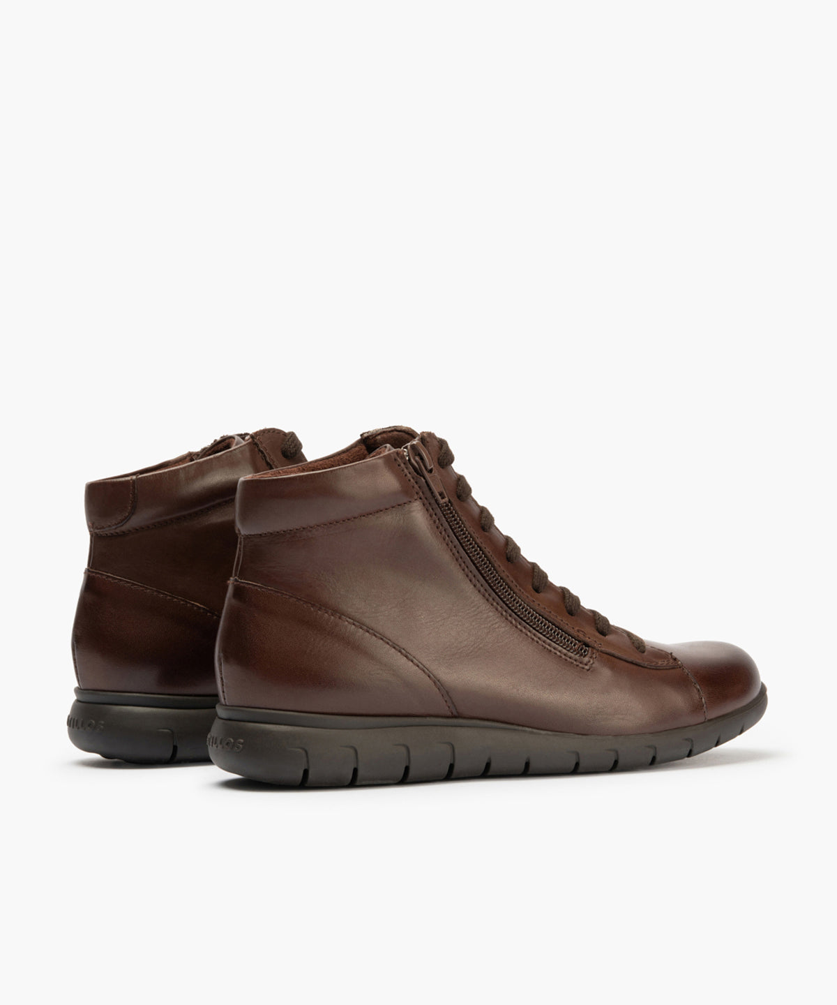Botín con Cremallera de mujer color marron