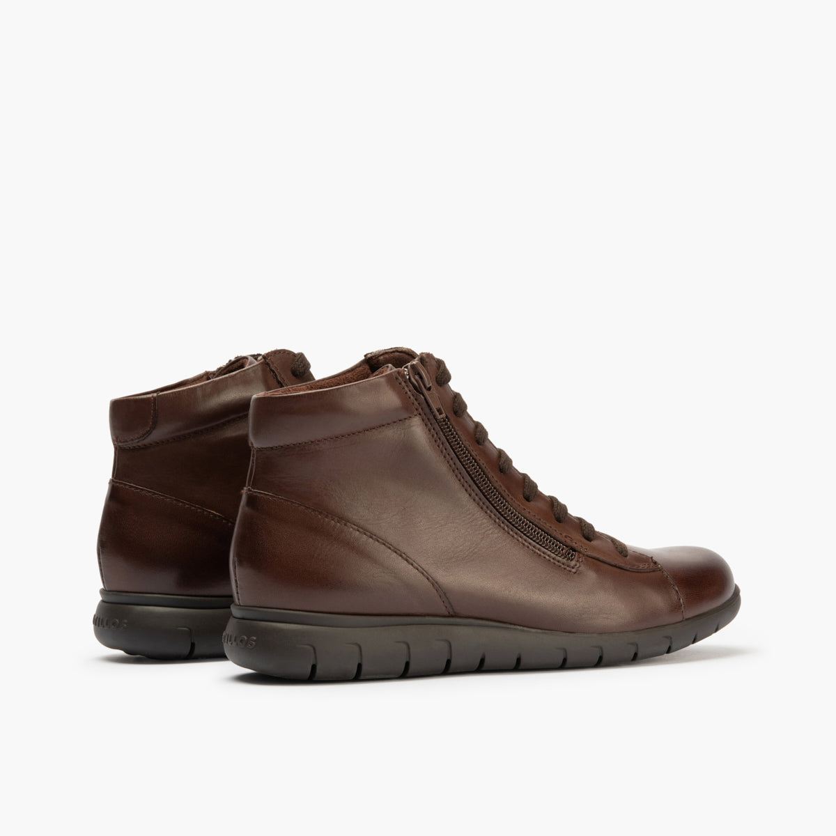 Botín con Cremallera de mujer color marron