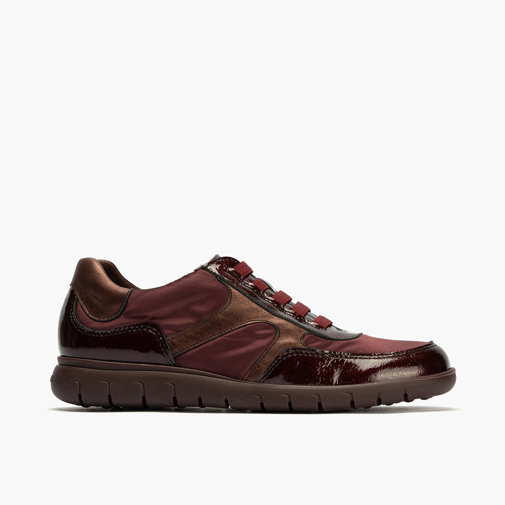 Deportivo con Nylon de mujer color burdeos