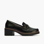 Mocasín en Napa con adorno de mujer color negro