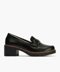 Mocasín en Napa con adorno de mujer color negro