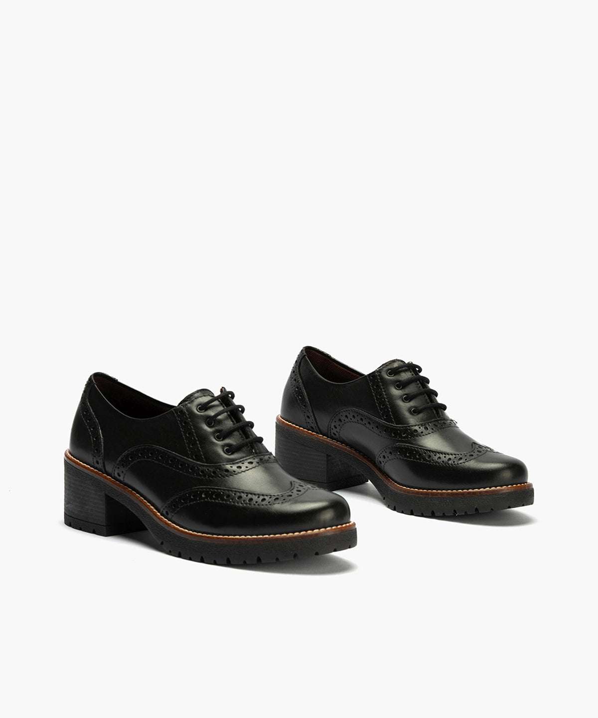 Ingles en Napa con cordones de mujer color negro
