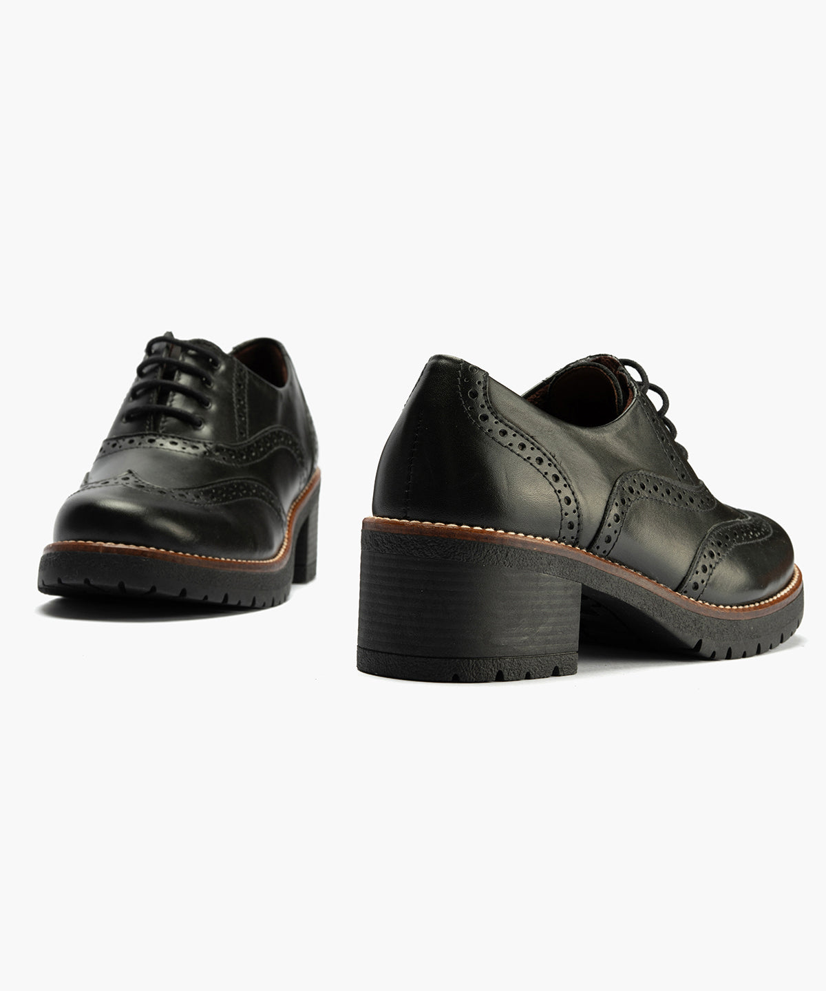 Ingles en Napa con cordones de mujer color negro