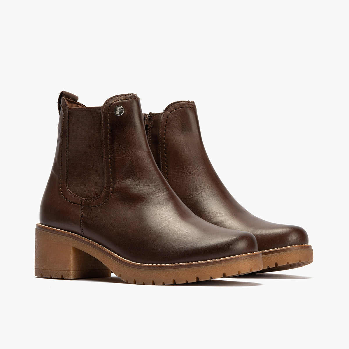 Botín Chelsey en Napa de mujer color marron