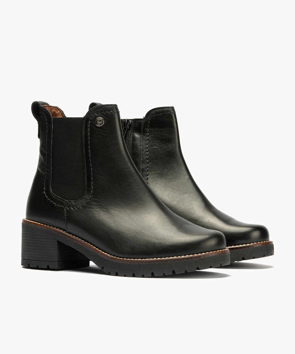 Botín Chelsey en Napa de mujer color negro