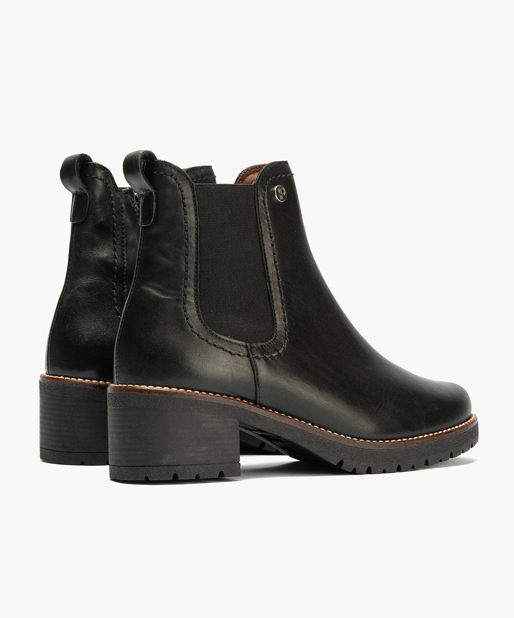 Botín Chelsey en Napa de mujer color negro