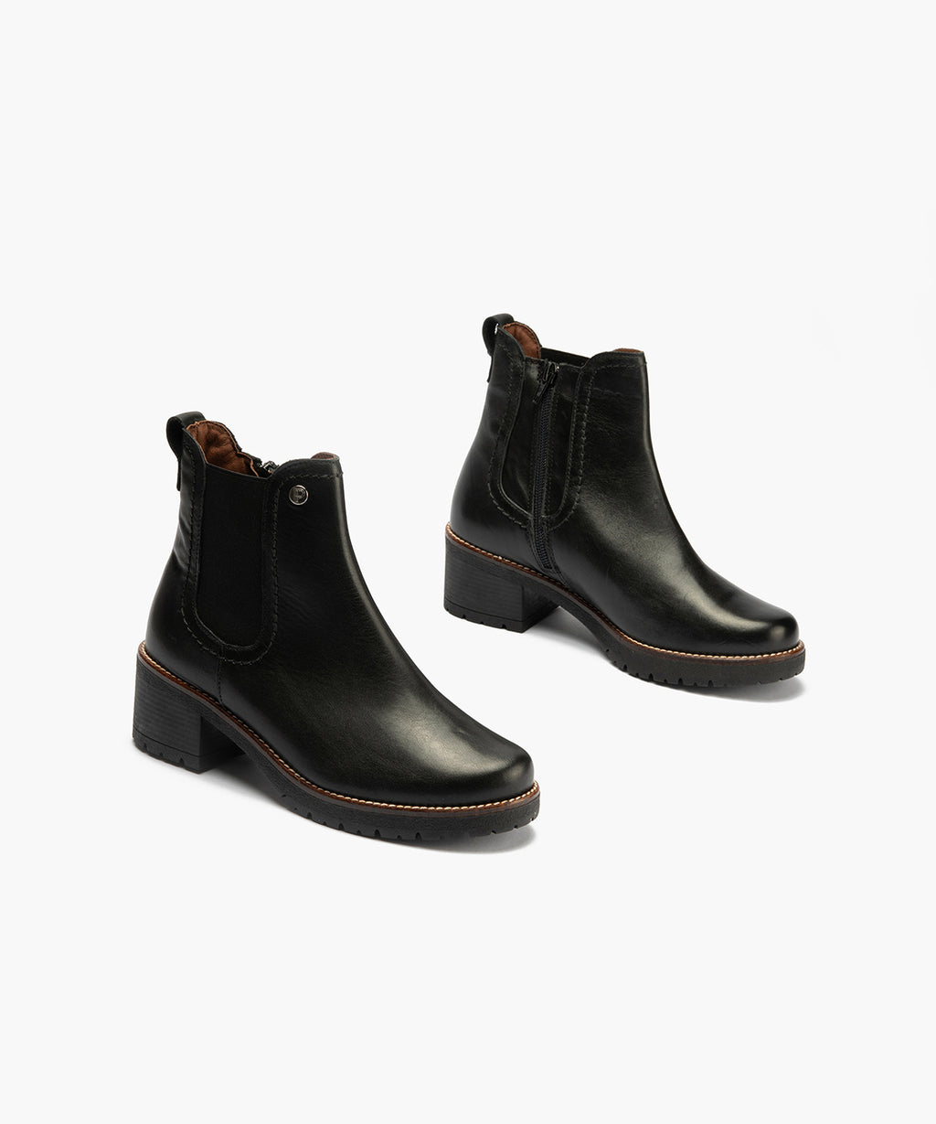 Botín Chelsey en Napa de mujer color negro