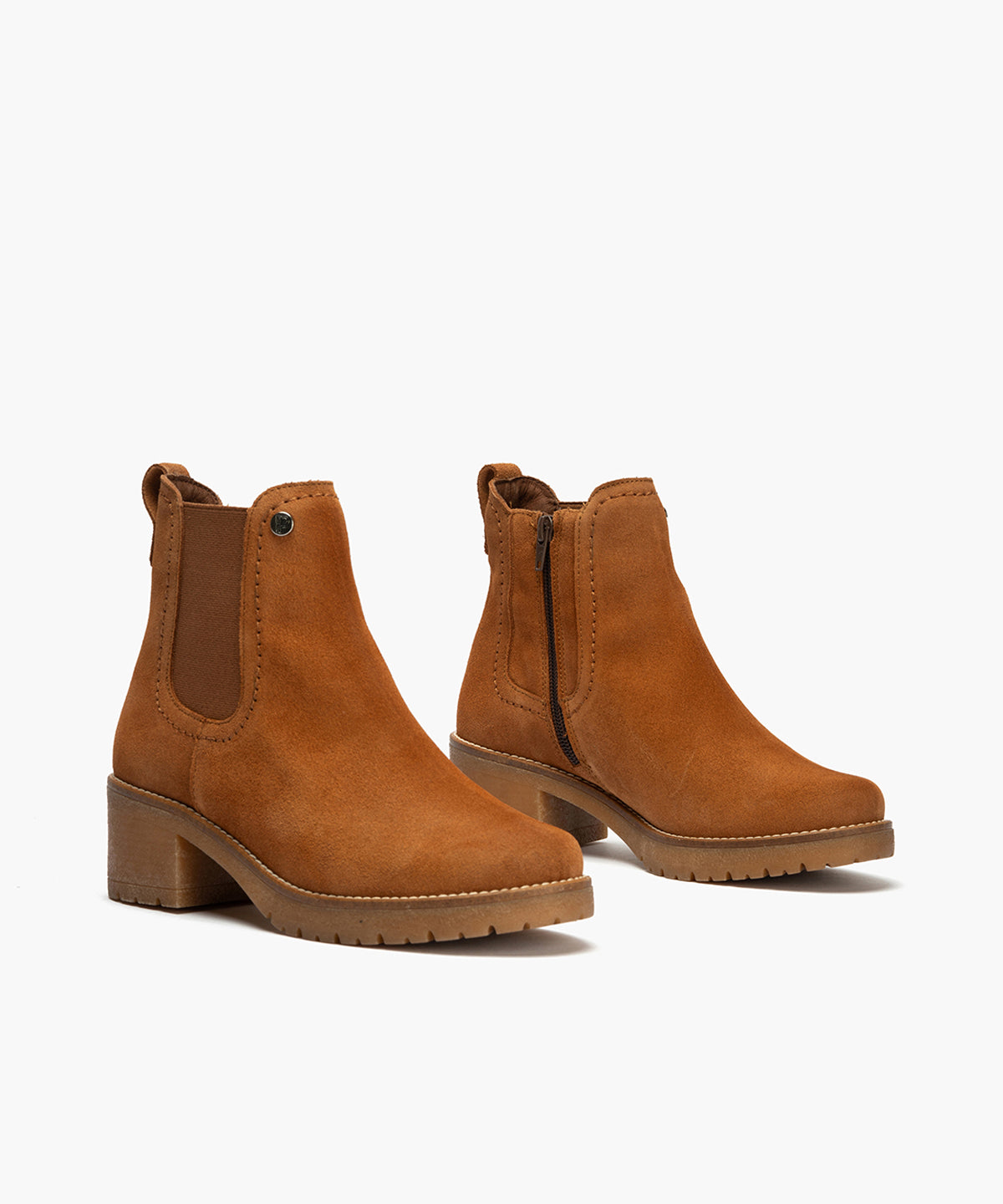 Botín Chelsey en Serraje de mujer color cuero