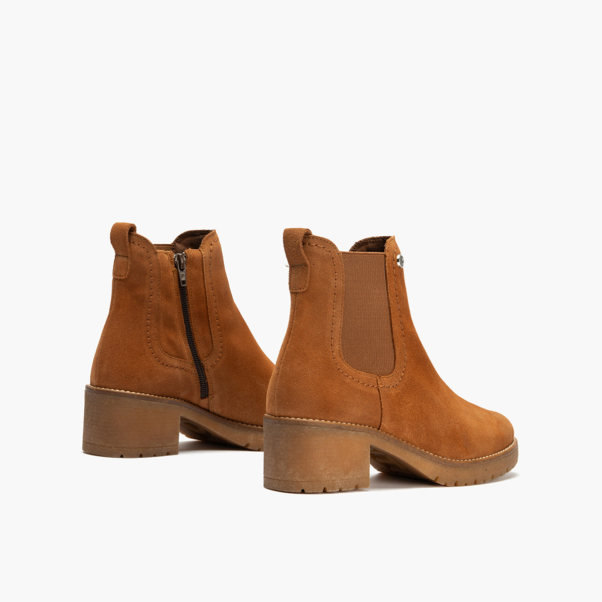 Botín Chelsey en Serraje de mujer color cuero