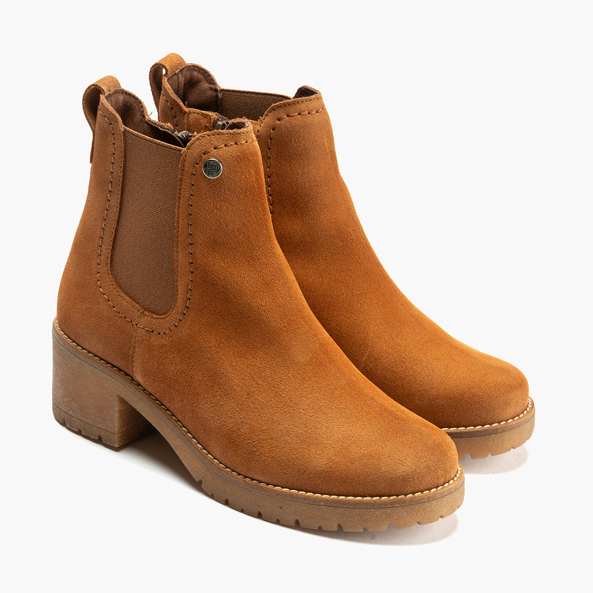 Botín Chelsey en Serraje de mujer color cuero
