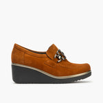 Abotinado en Ante de mujer color cuero